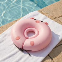 Adjustable Buckle Inflatable Baby Swim Neck Collar Cushioned Baby Neck Buoyancy Aid Collar Split Opening for Infants 3 to 6 Months Old