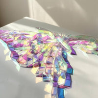 100 Pieces Polished Edges Holographic Acrylic Block Crystal-Like Craft Supply Thin Art Material Light Refraction for Decorative Projects