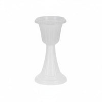 Indoor & Outdoor Use Pedestal Flower Pot Lightweight Goblet Shaped Flower Pot Easy to Clean Plastic Urn Planter Odorless Material for Balcony, Patio