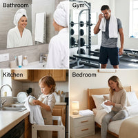 70cm x 30cm Microfibre Towel and Cleaning Cloths, Cut Pile Fine Yarn Single Ply Microfibre Towel, Quick-Dry for Hair Drying and Kitchen Use