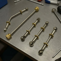 5 Pieces Slender Linkage Rods with Eyelet Ends Compact Hardware for Brass Players