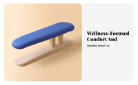 Rounded Top Wooden Ironing Stool Natural Wood Padded Ironing Stool