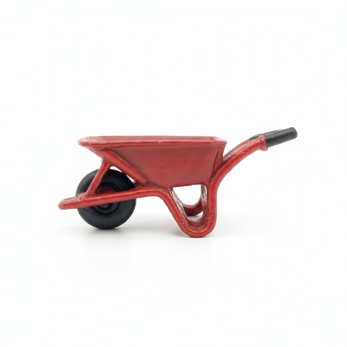 1/64 Scale Miniature Wheelbarrow Resin Wheelbarrow Model Detailed Diorama Decoration Tiny for Collectors