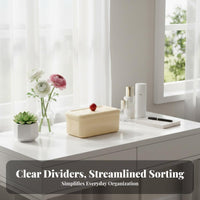 Desktop Cosmetic Case with Lid debrisresistant Vanity Case with Drawers Space-Saving