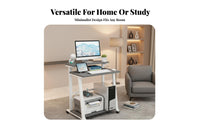 Space-Saving Mobile Computer Desk Modern Minimalist Design Small Study Desk on Wheels Multipurpose Bedside Rolling Table Easy Assembly for Telecommute Workers, Teenagers, Professionals, Bedroom, Dorm Room