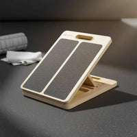 Adjustable Slant Board Solid Wood Wooden Calf Stretcher Non-Slip Surface Portable Incline Board for Home, Gym, Office