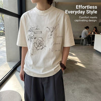Oversized Crew Neck T-Shirt for Women, Short Sleeve Loose Fit Casual Wear Blend Summer Tee, Drop Shoulder Unisex Ladies Top