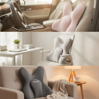 Contoured Back Support Cushion Pressure-Relieving Support Cushion Ergonomic Padded for Car Seat