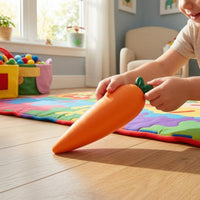 Leafy Top Carrot Squishy Pretend Kitchen Play Carrot Squeeze Toy Elastic Stress-Relief Toy Soft