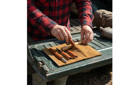 Portable Manual Auger with T-Handle Compact Bushcraft Auger with Leather Sheath Outdoor Scotch Eye Wood Drill Heavy-Duty for Survivalists, Campers, Woodworkers, Camping, Woodworking