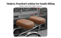Soft & Comfortable Cycle Rear Seat Cushion High-Density Foam Universal Bike Rear Saddle Easy Installation for Children, Commuting, Cycling