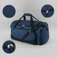 Travel Duffel Bag Multi-Compartment Duffel Bag with Shoulder Strap Multiple Pockets Adjustable for Travelers, Weekend Trips, Gym