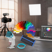 24 Pieces Creative Lighting Effects Strobe Light Color Gels High Temperature Resistant Speedlight Color Filter Kit Universal Fit Photography Equipment for Photographers