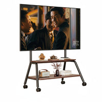 Floor TV Stand with Wheels Universal Adjustable Base TV Stand on Wheels Lockable Casters for Living Room, Bedroom, Office