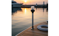 LED Anchor Light DC 12V-24V 360-Degree White Boat Light Marine Lighting for Yacht, RV, Recreational Vehicle