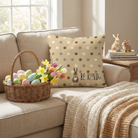 Easter Bunny Pillow Cover Holiday Gift Throw Pillow Cover Cottagecore Decor Easter Bunny Pillowcase for Decorators, Sofa, Bedroom