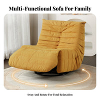 Reclining Function Manual Recliner Adjustable rearrest Upholstered Recliner Integrated Footrest Seating Furniture cushiony Cushioning for Seniors, home enthusiasts, Living Room, Balcony, perusing cozy corner, Small areas