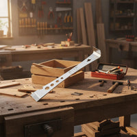 2 Pieces Rust Resistant Stainless Steel Pry Bar Sturdy Nail Puller Crowbar Heavy Duty for Woodworking, Construction