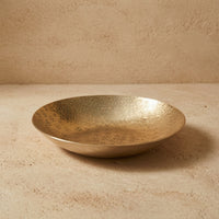 Tray with Hammered Texture Gold Elliptical Tray Low-Profile for Coffee Table