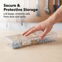 Clear Plastic Storage Box for Hardware Tools, Jewelry, or Fishing Tackle