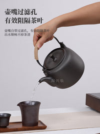 大容量带内虑陶壶户外围炉煮茶家用可明火烧水壶耐高温煮水壶茶具