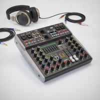 Digital Audio Mixer Slanted Tabletop Mixer Simple Stereo for Podcasters