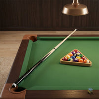 Tapered Two-Piece Billiard Cue Traditional Pool Cue with Screw Joint Sturdy Sporting Goods Portable for Beginners