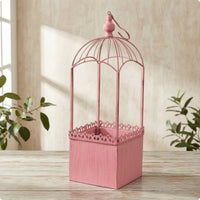 Birdcage Planter Rustic Hanging Metal Planter Decorative for Gardeners, Garden, Patio, Balcony