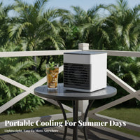 500ml Large Capacity Water Reservoir USB Powered Mini Air Cooler Quiet Operation Desktop Air Cooler Fan Adjustable Vents for Bedroom