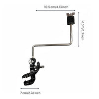 Cowbell Mount Clamp Metal Cowbell Holder Adjustable Drum Clamp Arm for Stage, Practice Room