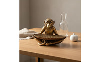 Shiny Simian Ornament Tray Nordic Style Monkey Jewelry Tray Tabletop Decoration Home Decor for Dining Table, Hotel Reception, Living Room
