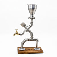 Pipe Decanter Industrial Beverage Decanter Vintage Beverage Dispenser for Collectors, Kitchen Counter