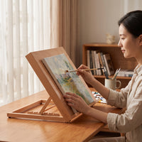 Tabletop Easel Beechwood Desktop Easel Space Saving Tabletop Sketching Surface Stand Artists, Students, Desk