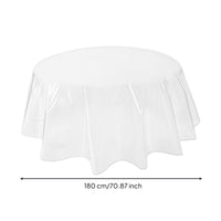 Transparent Round Tablecloth Protector Waterproof Round Tablecloth for Families, Kitchen