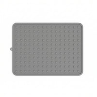 Rectangular Pet Mat Rounded Corners Textured Silicone Mat