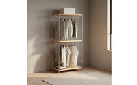 Large Capacity Accessible Closet System Adjustable Shelves Multi-Layer Storage Shelf Heavy Duty Clothing Organizer Easy Assembly for Bedroom, Entryway