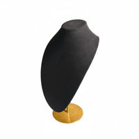 Pendant Display Stand Soft Textile Finish Necklace Display Bust Stable Metal Base Mannequin Necklace Stand for Photographers, Showcase