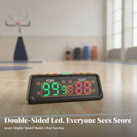 Rechargeable Score Counter with Six-Digit Display Double-Sided LED Score Counter Portable Digital Scoreboard Lightweight for Gamers, Table Tennis Players, Tabletop Games, Club Play, Home Competition