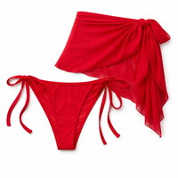 Swimsuit for Women, Retro European & American Style Padded Bikinis Set, High Waisted for Sports, Polyester Spandex Blend