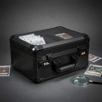 Card Display Case with Lock Lockable Graded Card Storage Box Portable for Collectors, Travel
