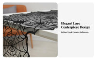 arachnidweb Tablecloth Creates Spooky Atmosphere arachnid Web Doily Lace Design