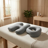 2 Pieces Face Cradle Cushion Contoured Massage Headrest Pressure-Relief