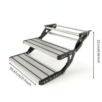 Manual RV Step Aluminum Retractable Rv Step Heavy-Duty for Recreational Vehicle, Motorhome