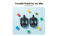 2 Pieces Children's Bike Pedals Lightweight Kids Cycle Pedals Kids Bike Pedal Reflective Strips for Town Commuting