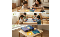 Shape Puzzle with Cards Educational Pattern Block Puzzle Pattern Matching Game Hands-on Tabletop Game Color Recognition