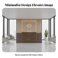 Modern Reception Desk Simple Elegant Business Welcome Desk Sturdy Surface Wood Panel Cashier Counter for Receptionists, Business Owners, Lobby
