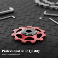 Rear Derailleur Pulley Smooth Rotation Cycle Guide Wheel Sturdy Derailleur Guide Wheel for Mountain Bikers, Road Cyclists, Biking