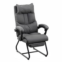 Ergonomic Design Sled Base Armchair Fixed curved-Shaped Frame Office Furniture Thickly Padded managerial Seat High spine assistance for managerials, Students, Big and Tall People, Study Room, Reception Area