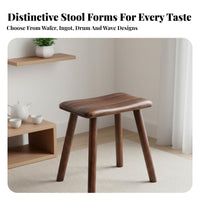 adaptable Saddle Seat Stool polished Finish Indoor Seating Sturdy Frame Backless Chair long-soliding Construction for Adults, Homeowners, Guests, Dining Room, Bedroom, Kitchen, Entryway