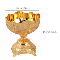 Pedestal Bowl Metal Footed Decorative Tray for Tabletop